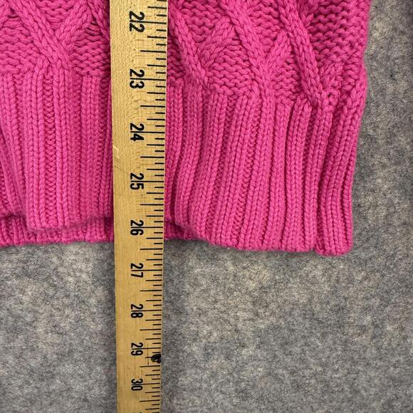 Crown & Ivy Long Sleeve Pullover Sweater Dark Pink Light Pink Size Large NWT 841 - Picture 4 of 7